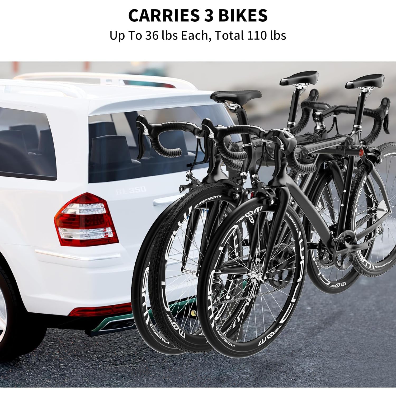 Steel Car Rear Mounted Bike Rack Bicycle Carrier For 3 Bikes - Buy Car - View #7