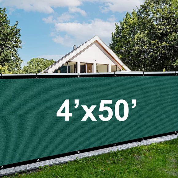 4x50ft Privacy Fence, Green