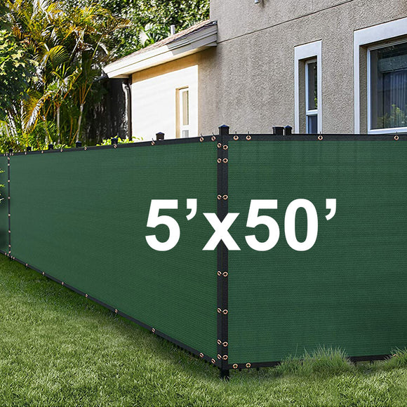 5x50ft Privacy Fence, Green