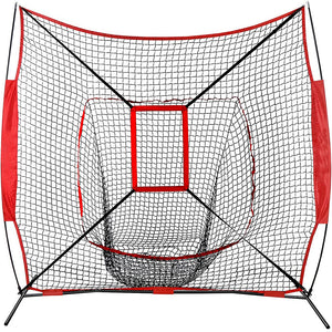 7x7' Baseball Net, Red (BB1-Red)