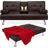 Futon Sofa Bed (Brown)