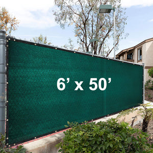 6x50ft Privacy Fence, Green