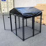 4x4x4.5ft Heavy Duty Kennel with Cover (PD-071)